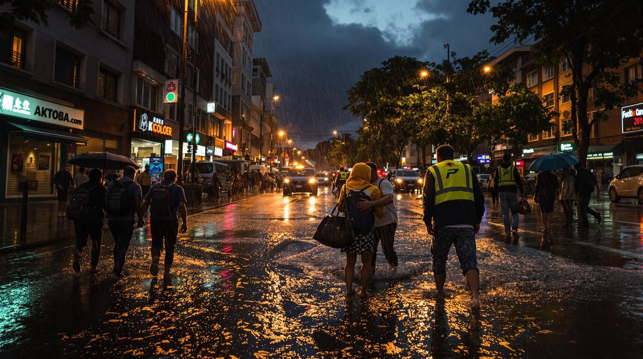 某城市突发暴雨导致多处积水,市民互助画面感人至深 - 吃瓜曝光 某城市突发暴雨导致多处积水,市民互助画面感人至深